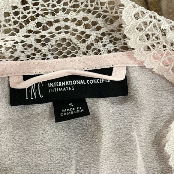 Inc International Concepts Lace Trim Short Robe-S - Picture 7 of 10